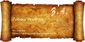 Zobay Andrea névjegykártya